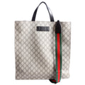 Gucci 456217 GG Supreme Web Vertical Tote Brown