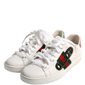 Gucci Ace Web Safety Pin Sneakers Size 37
