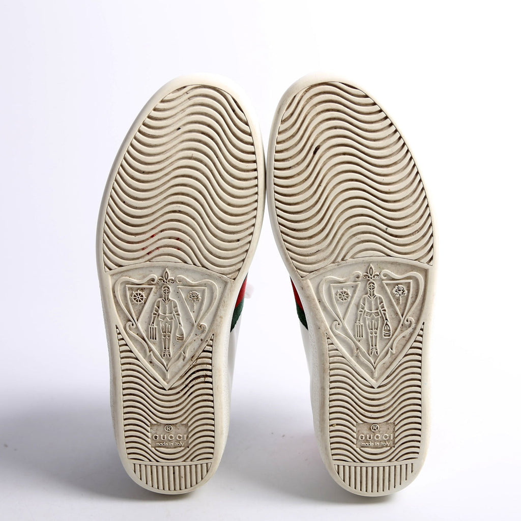 Gucci Ace Web Safety Pin Sneakers Size 37