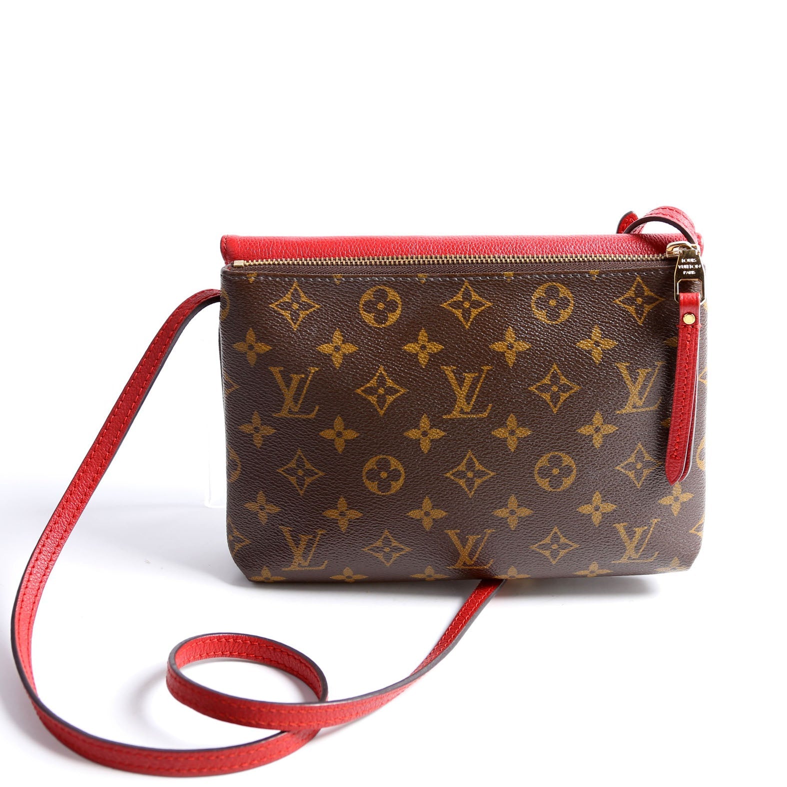 Pochette Twice Monogram Brown/Red