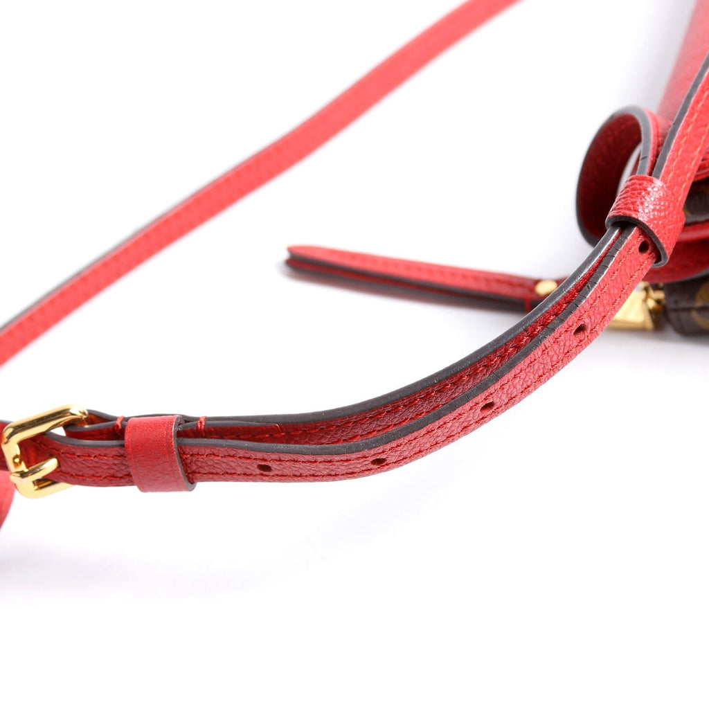 Pochette Twice Monogram Brown/Red