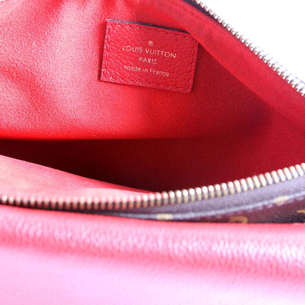 Pochette Twice Monogram Brown/Red