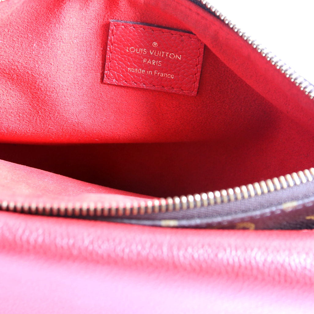 Pochette Twice Monogram Brown/Red
