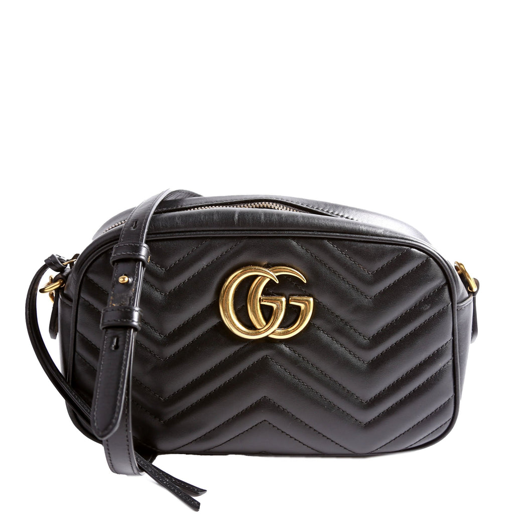 Gucci 447632 Marmont Small Leather Camera Black