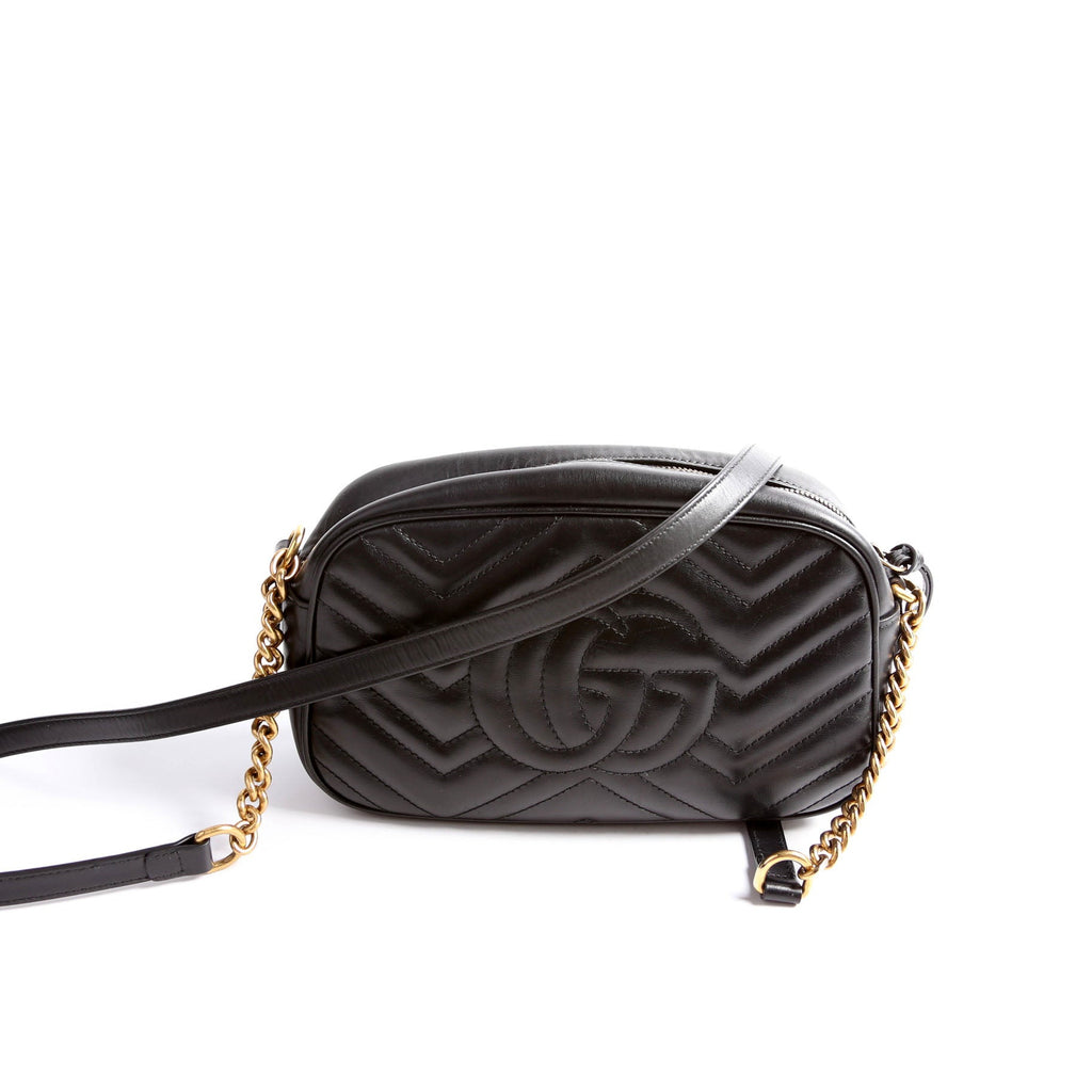 Gucci 447632 Marmont Small Leather Camera Black
