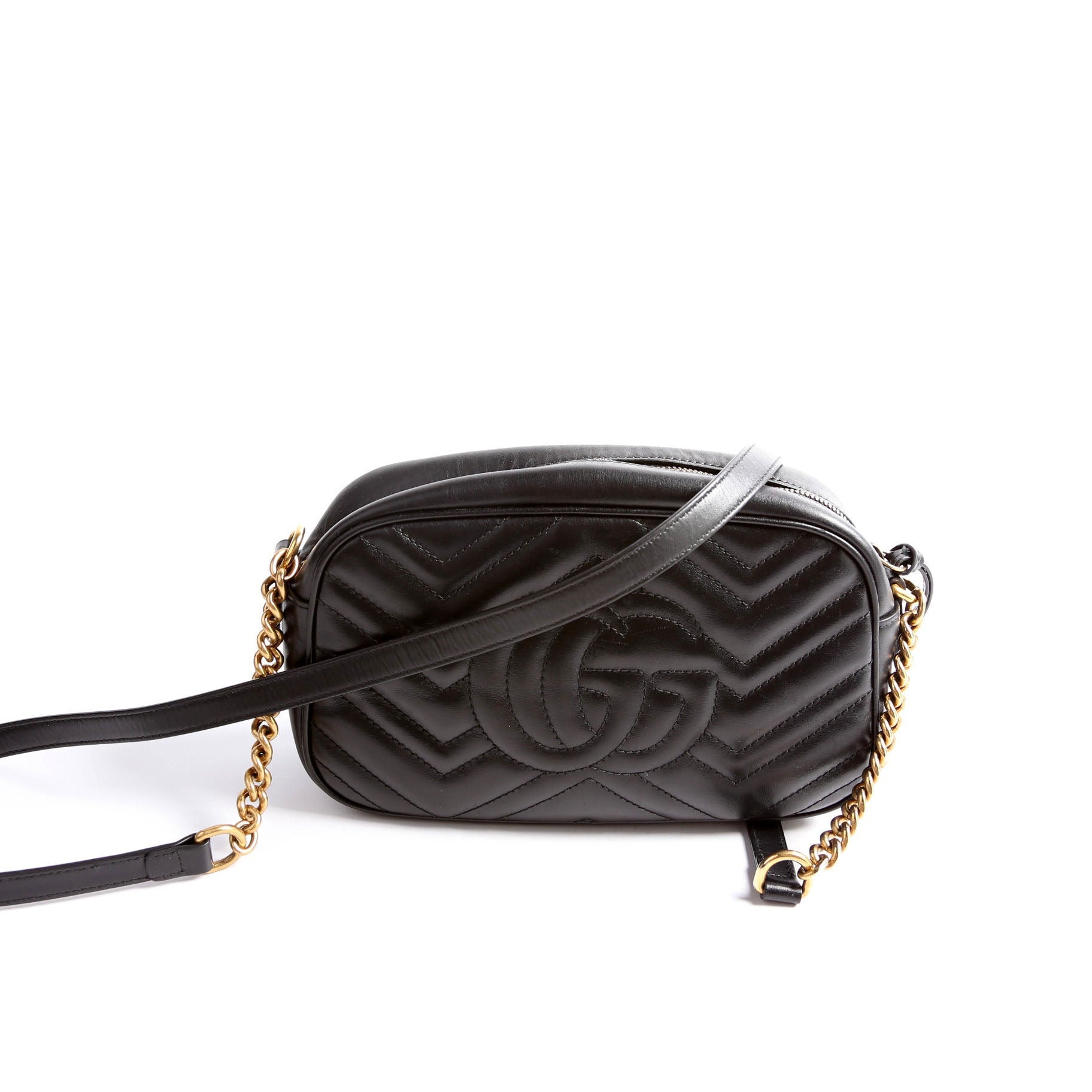Gucci 447632 Marmont Small Leather Camera Black