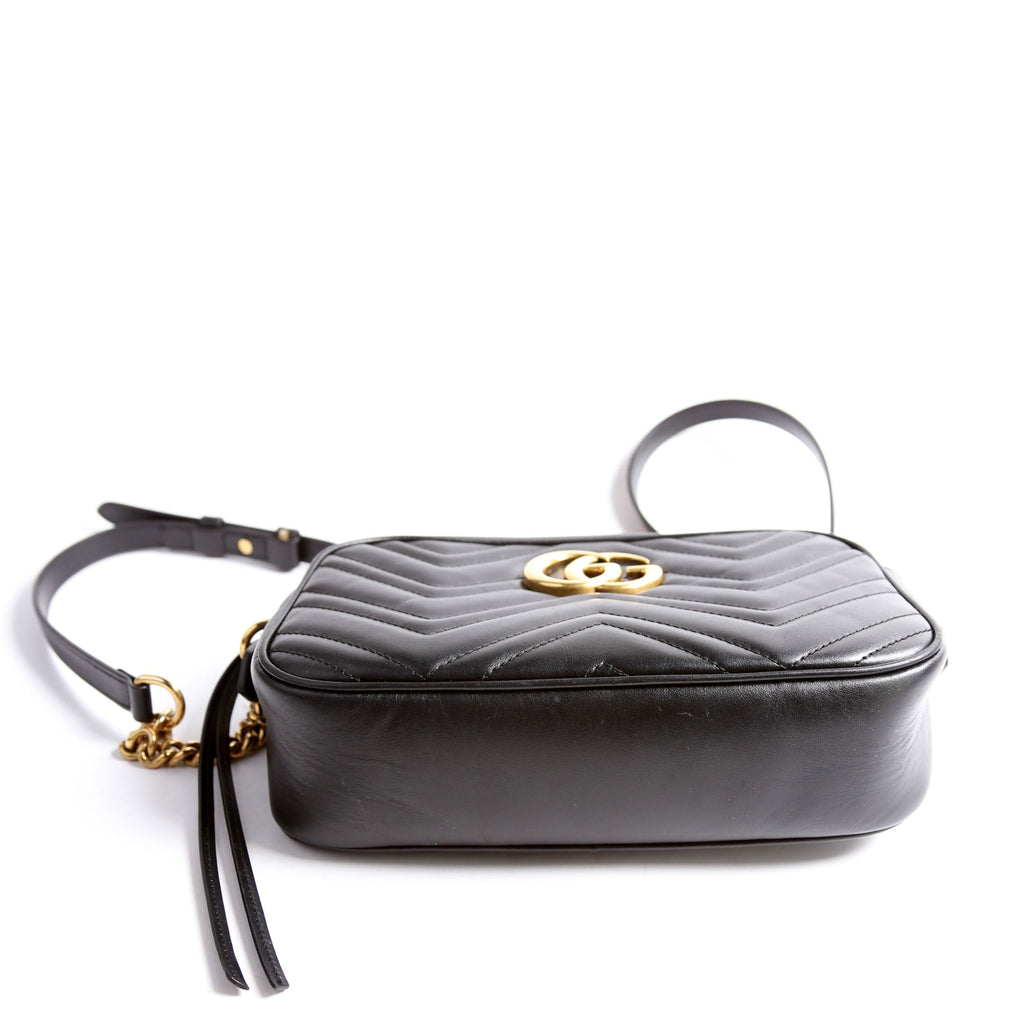 Gucci 447632 Marmont Small Leather Camera Black