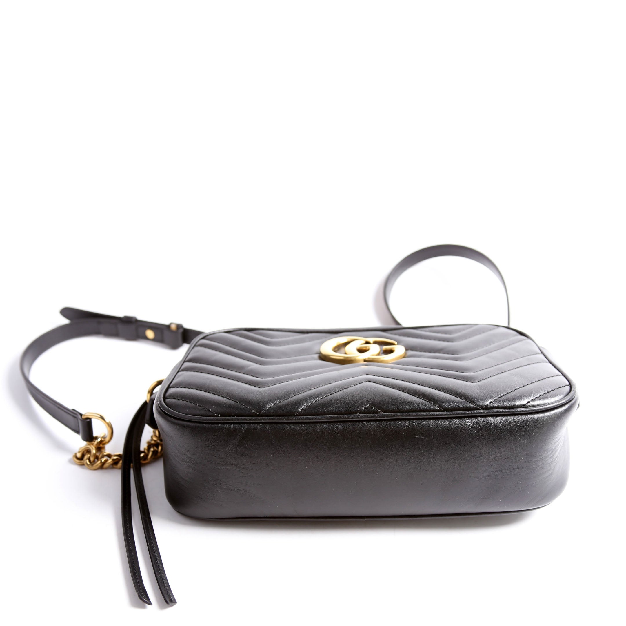 Gucci 447632 Marmont Small Leather Camera Black