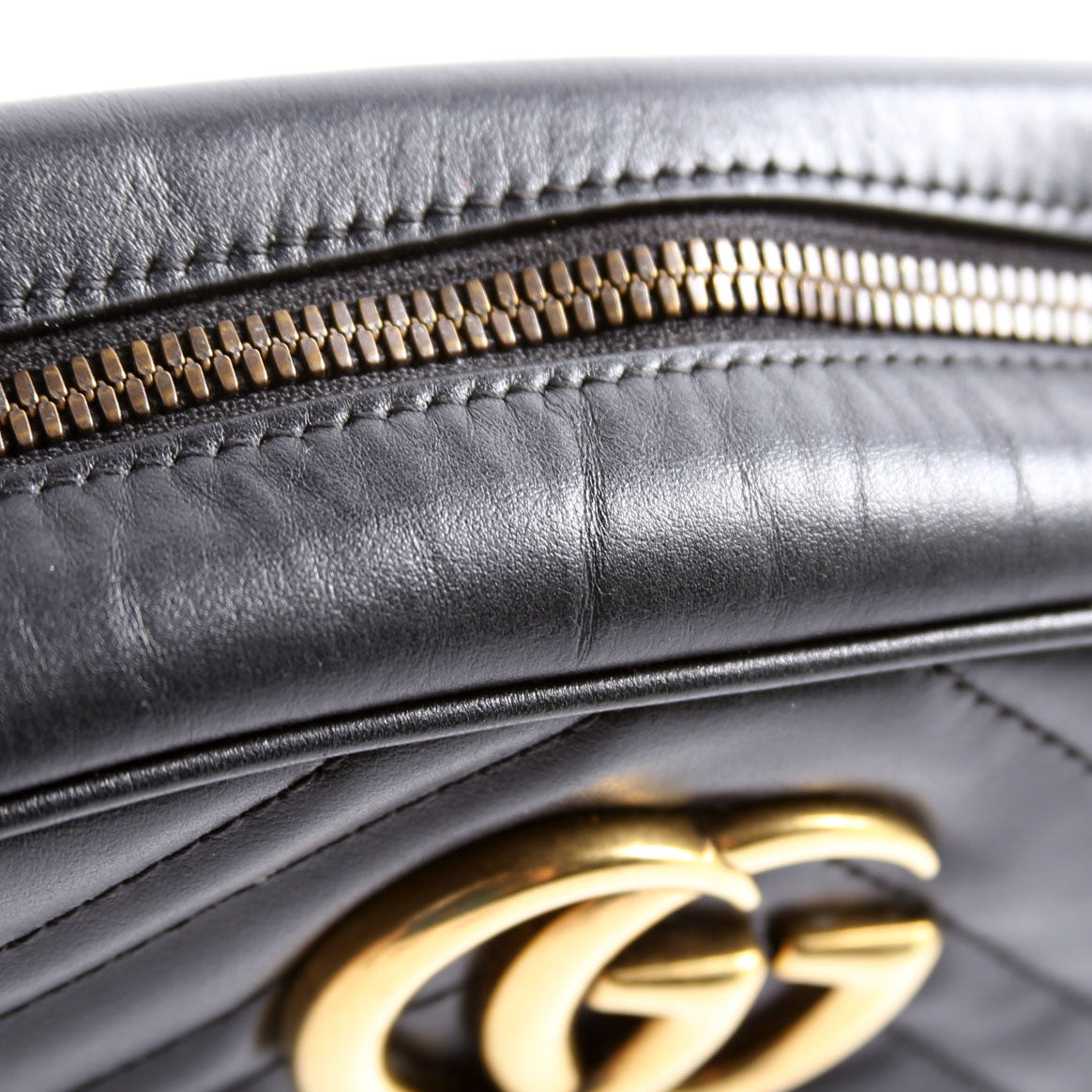 Gucci 447632 Marmont Small Leather Camera Black