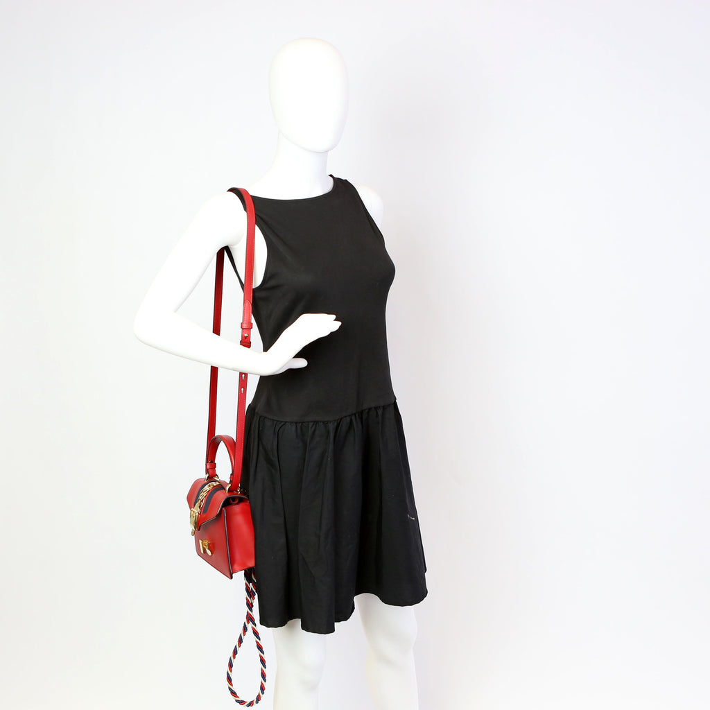 470270 Sylvie Mini Bag Red