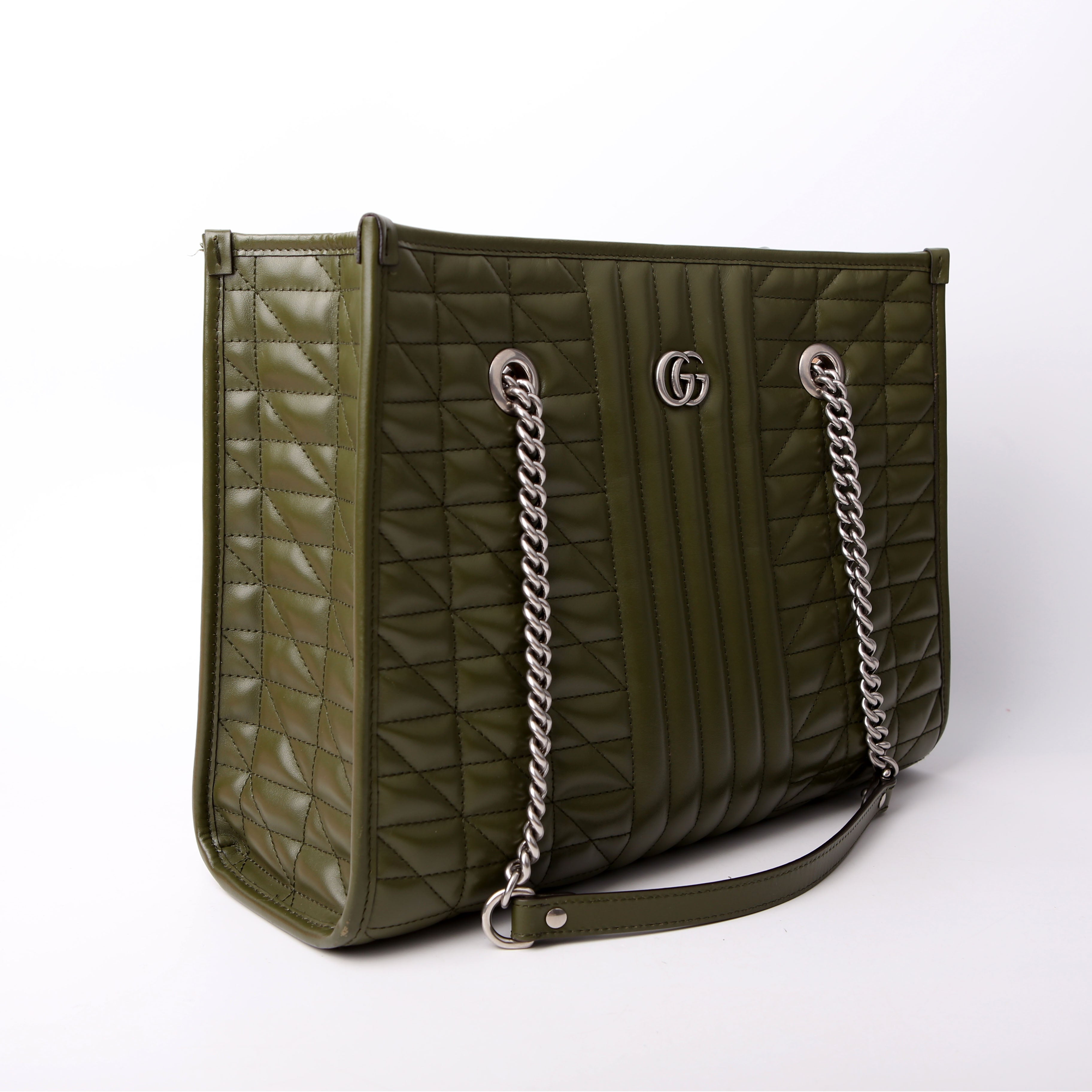 675796 Marmont Aria Chain Medium Tote Green
