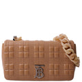 Lola Quilted Shoulder Small Tan