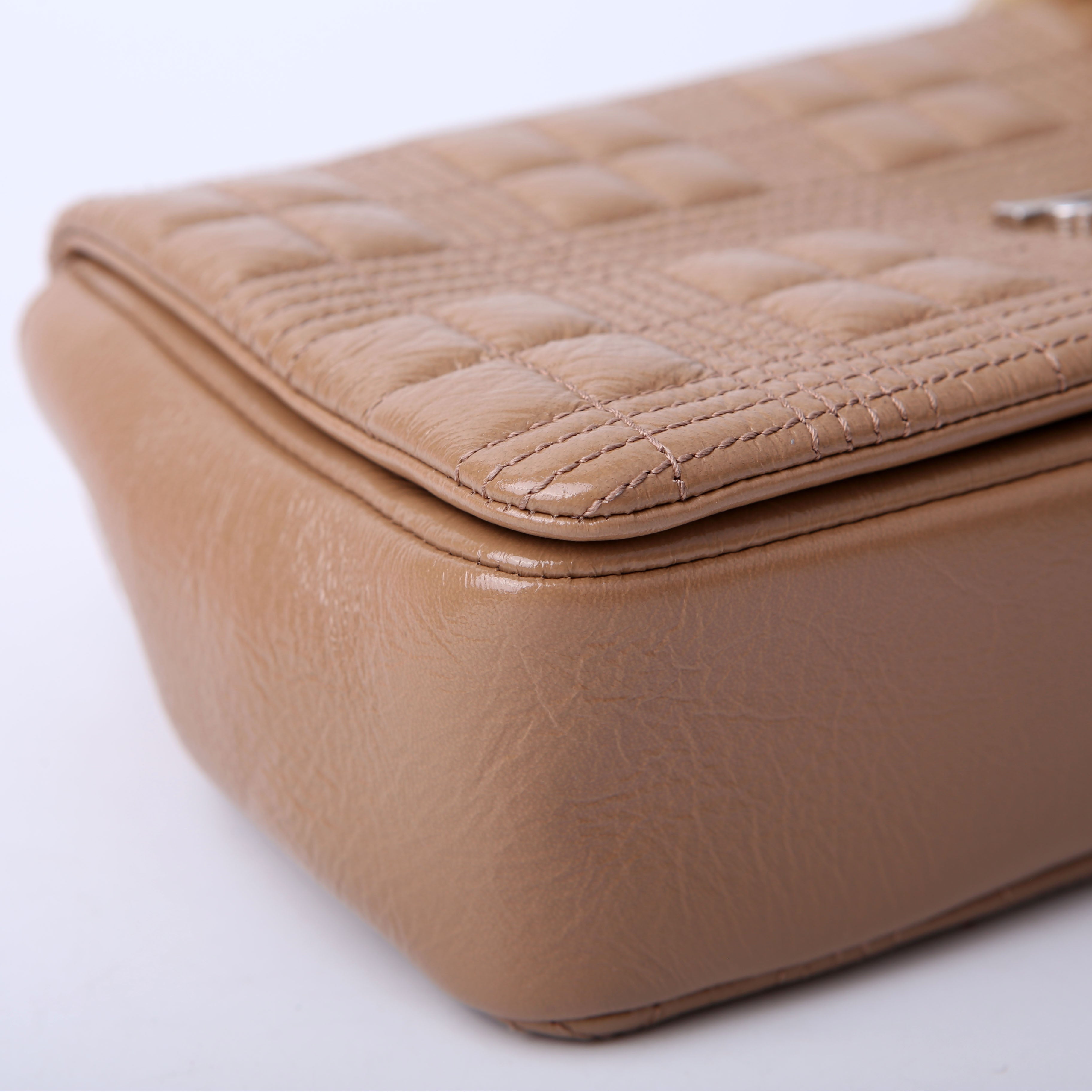 Lola Quilted Shoulder Small Tan