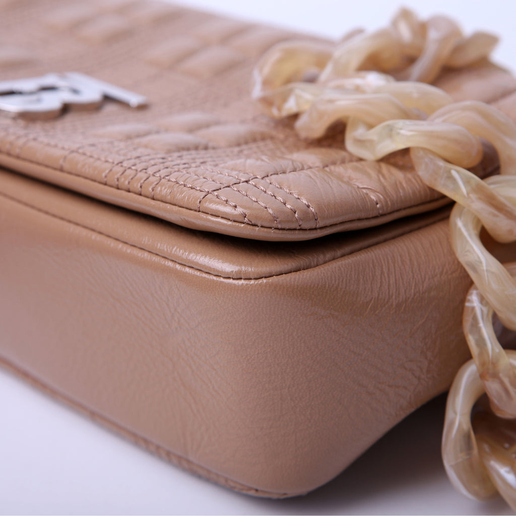 Lola Quilted Shoulder Small Tan