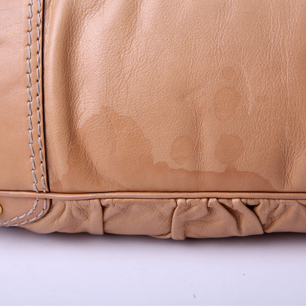 Gucci 211966 Calfskin Jockey Hobo Large Tan