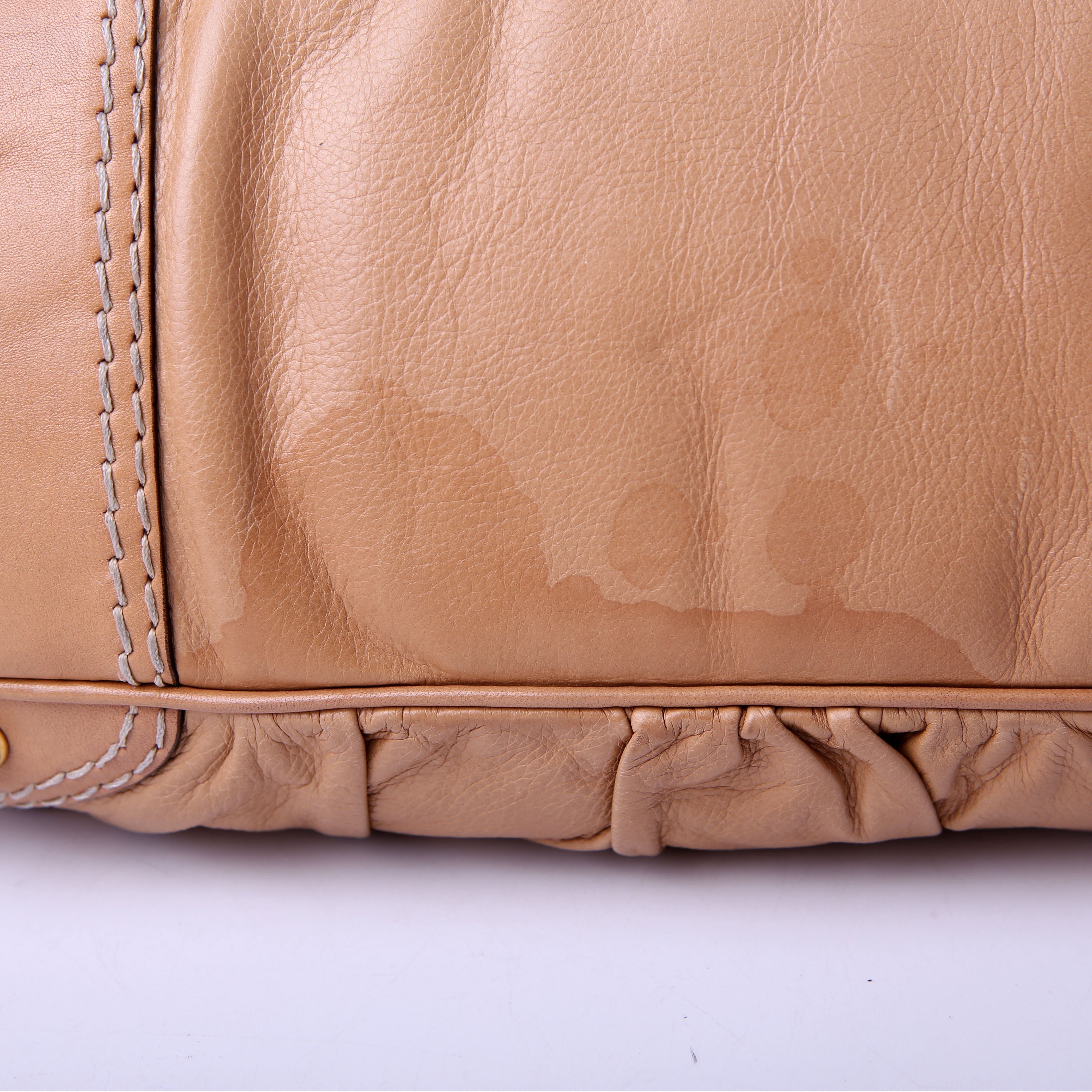 Gucci 211966 Calfskin Jockey Hobo Large Tan