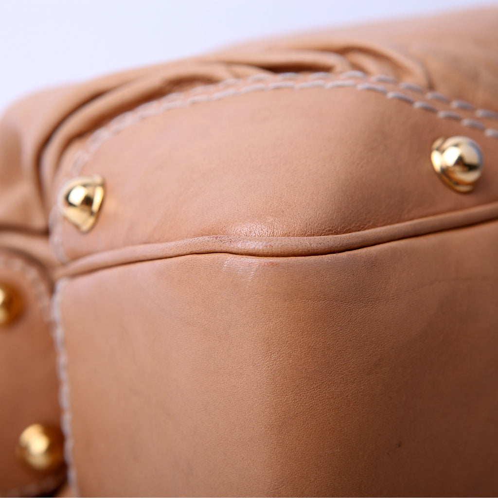 Gucci 211966 Calfskin Jockey Hobo Large Tan
