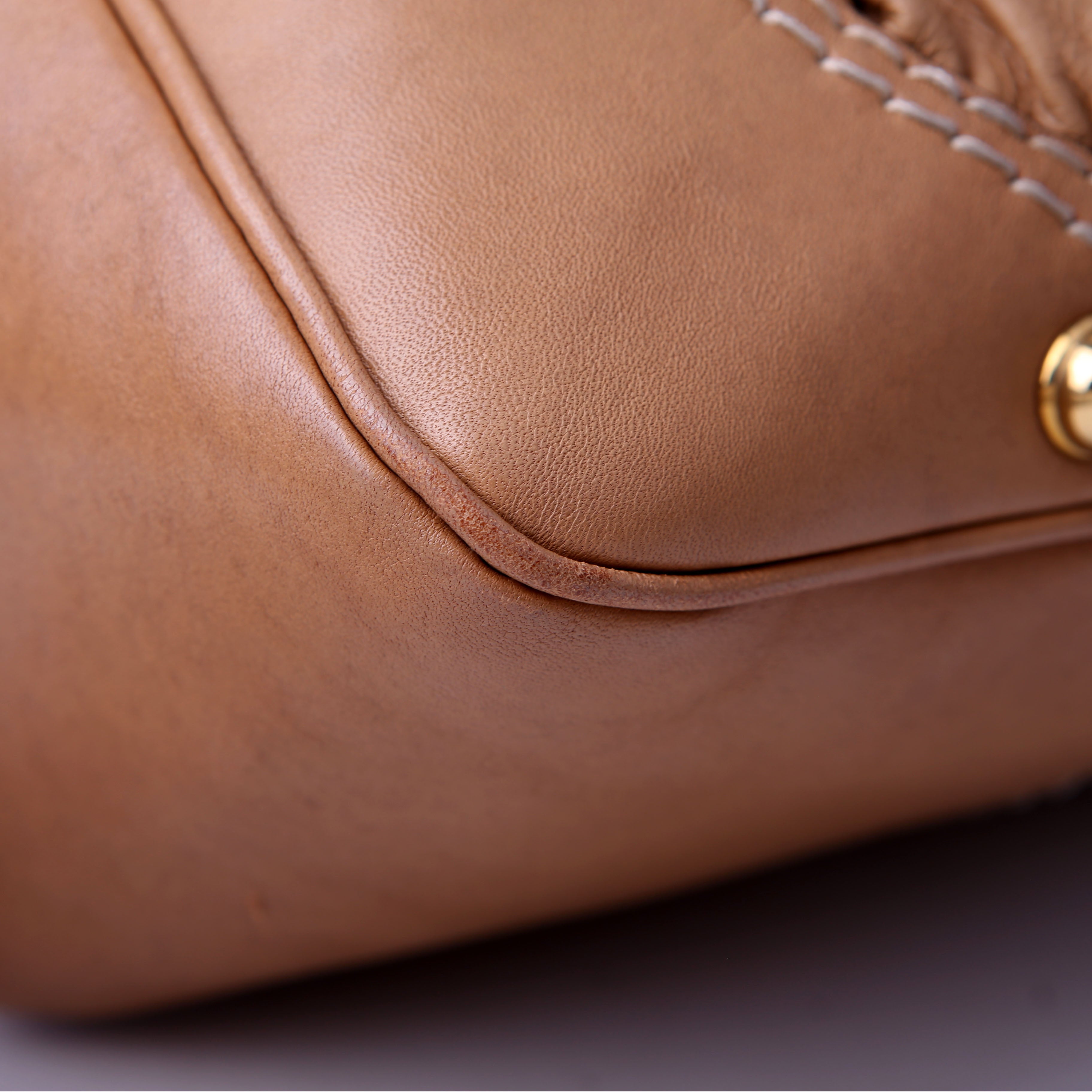 Gucci 211966 Calfskin Jockey Hobo Large Tan