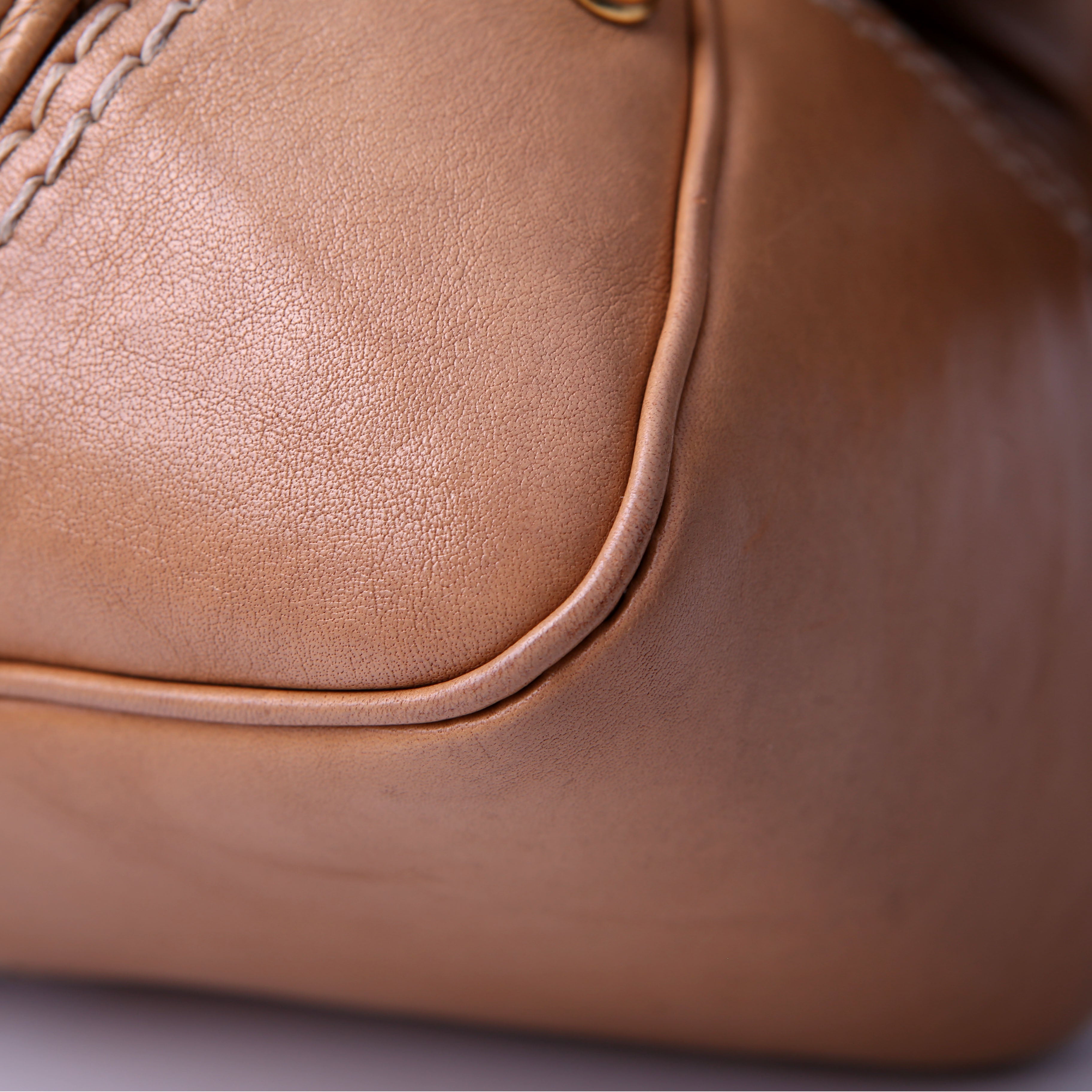 Gucci 211966 Calfskin Jockey Hobo Large Tan