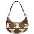 Ava Medium Canvas Bouclette Green/Brown/White