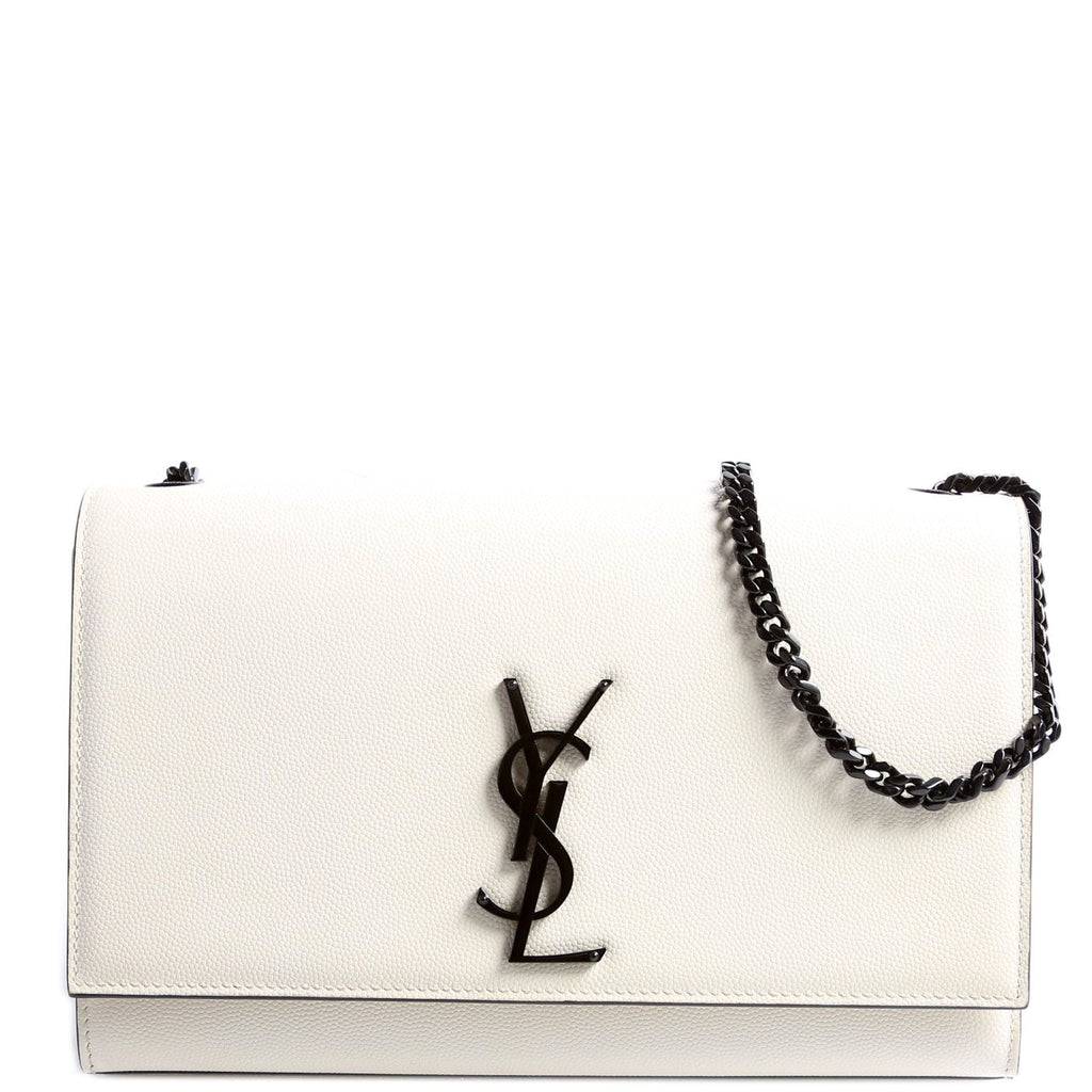 Kate Satchel Grain Medium 364021 White/Black