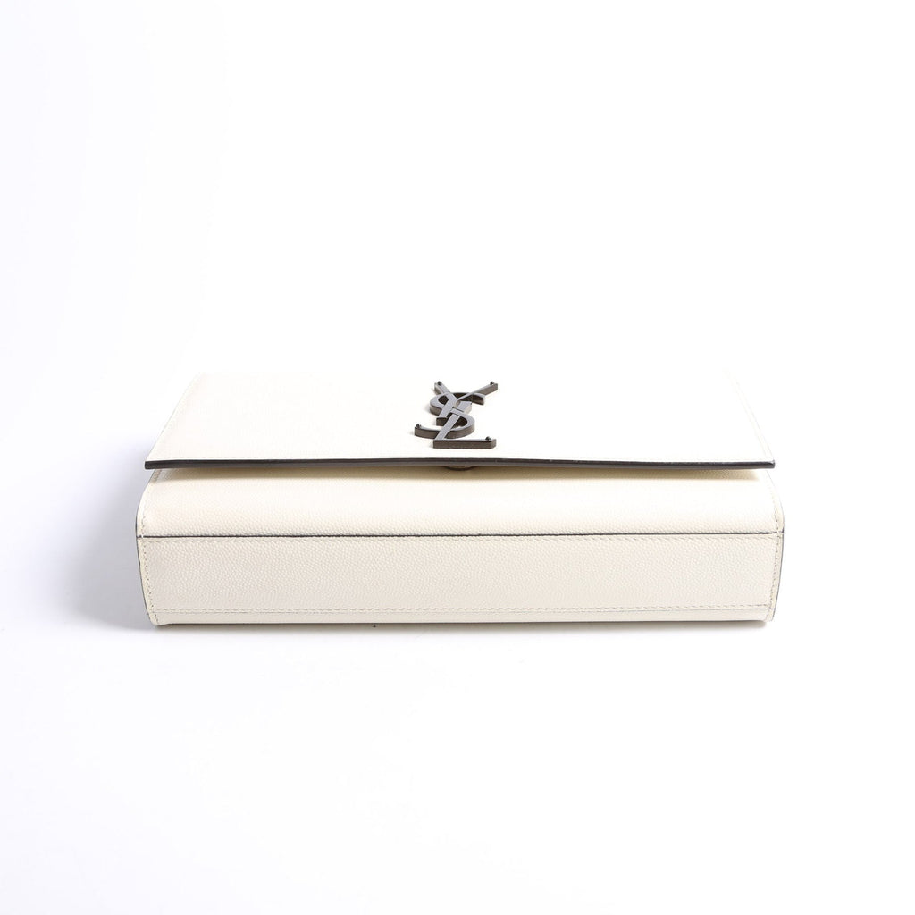 Kate Satchel Grain Medium 364021 White/Black