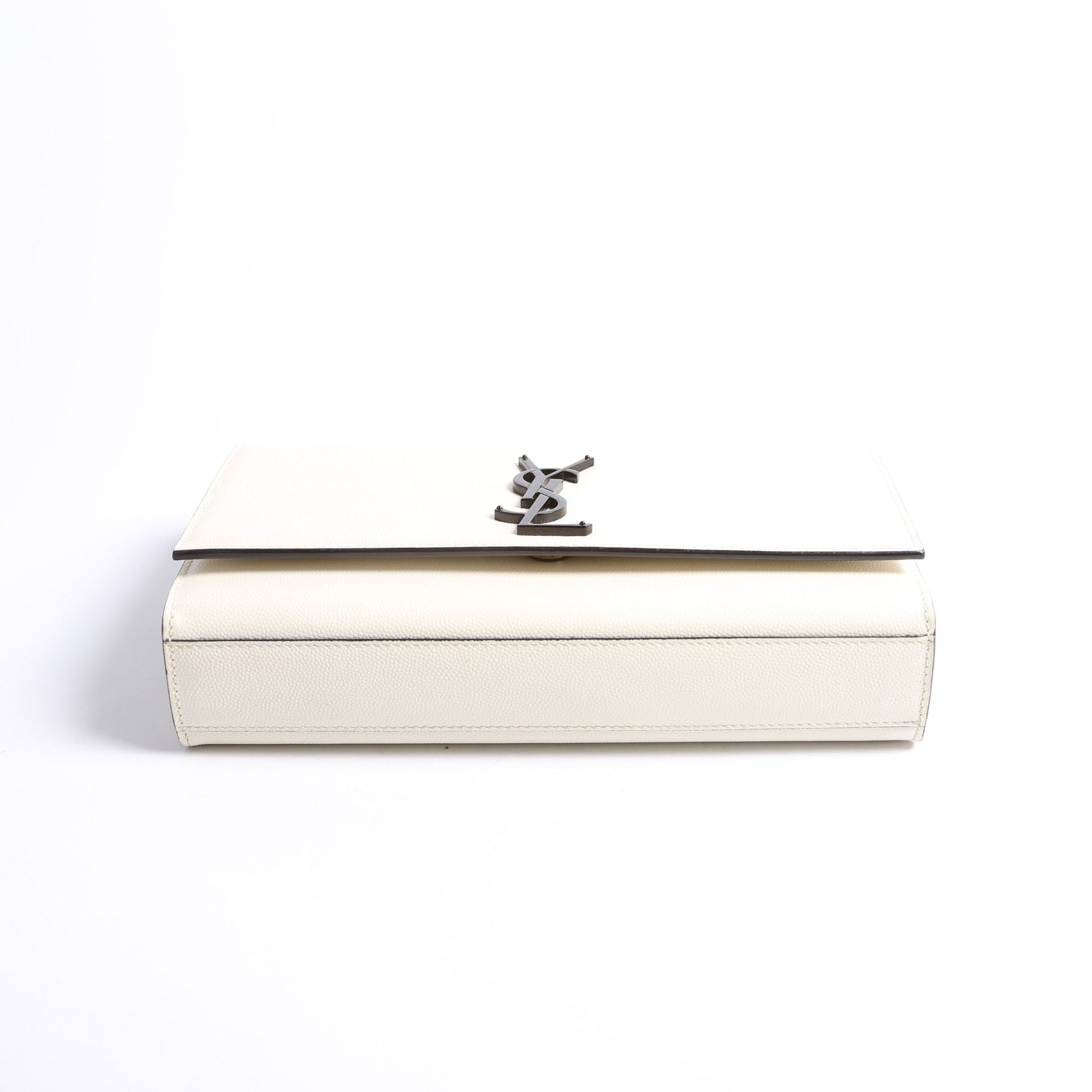Kate Satchel Grain Medium 364021 White/Black