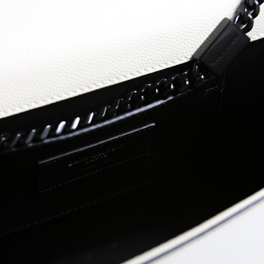 Kate Satchel Grain Medium 364021 White/Black