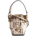 8BS010 Mon Tresor Mini Bucket Leather Canvas FF