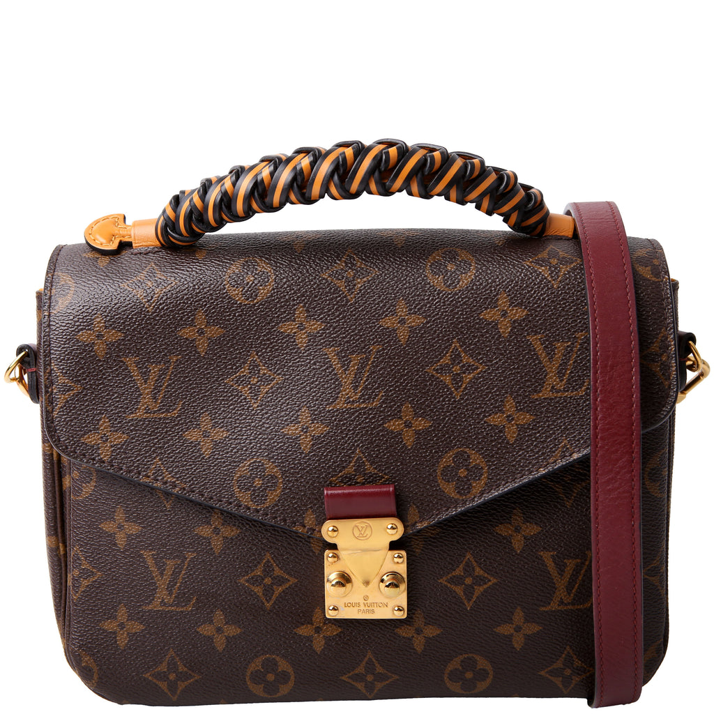Pochette Metis Monogram Braided Orange/Berry