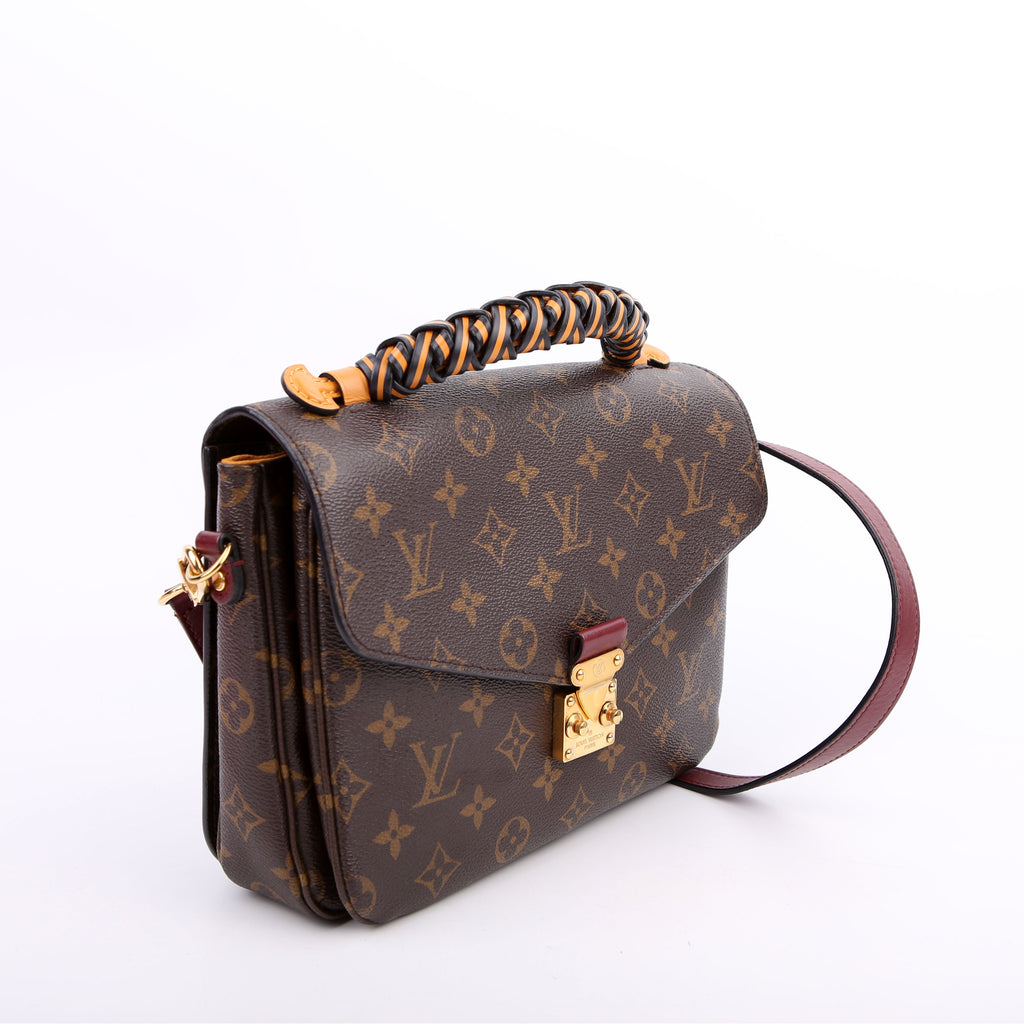 Pochette Metis Monogram Braided Orange/Berry
