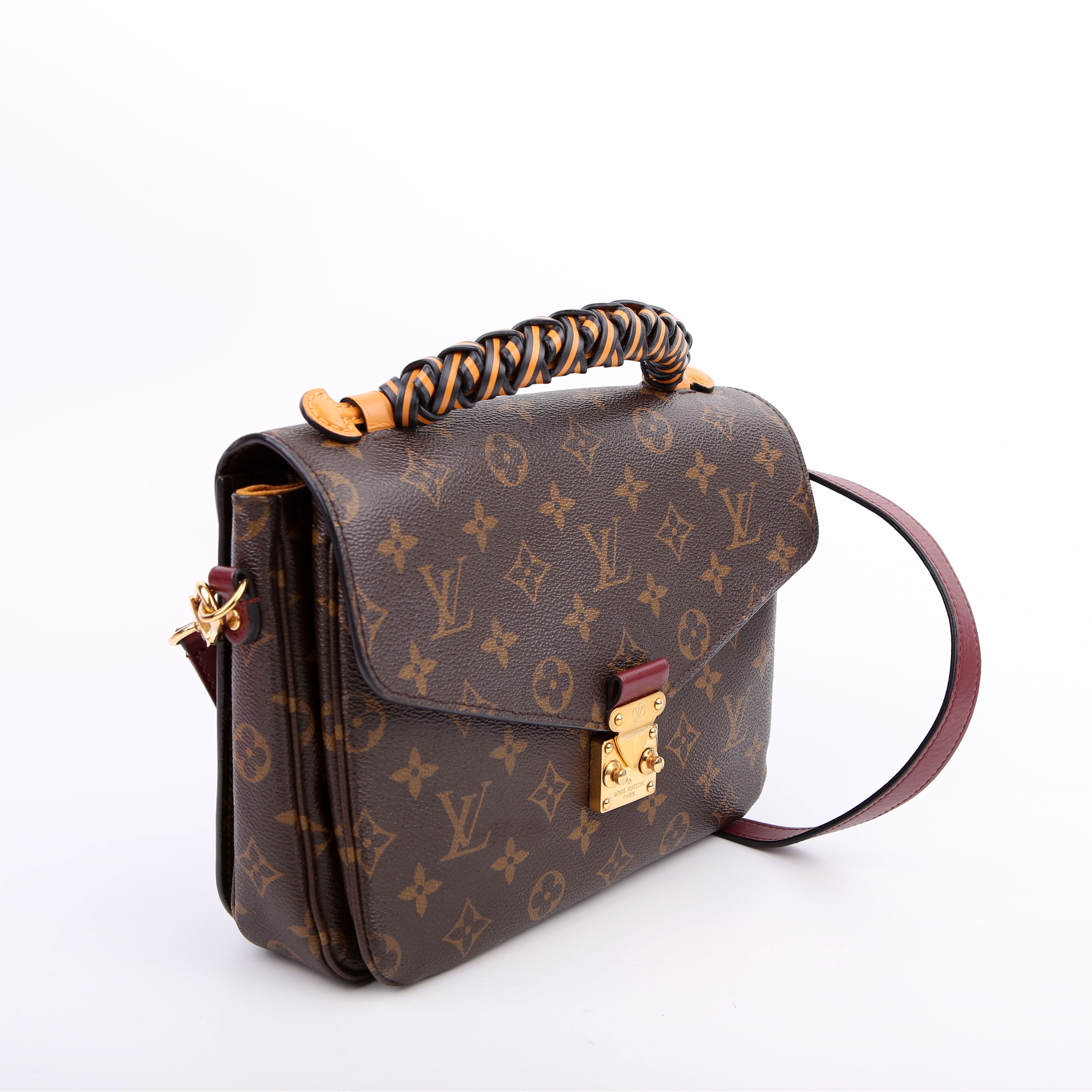 Pochette Metis Monogram Braided Orange/Berry