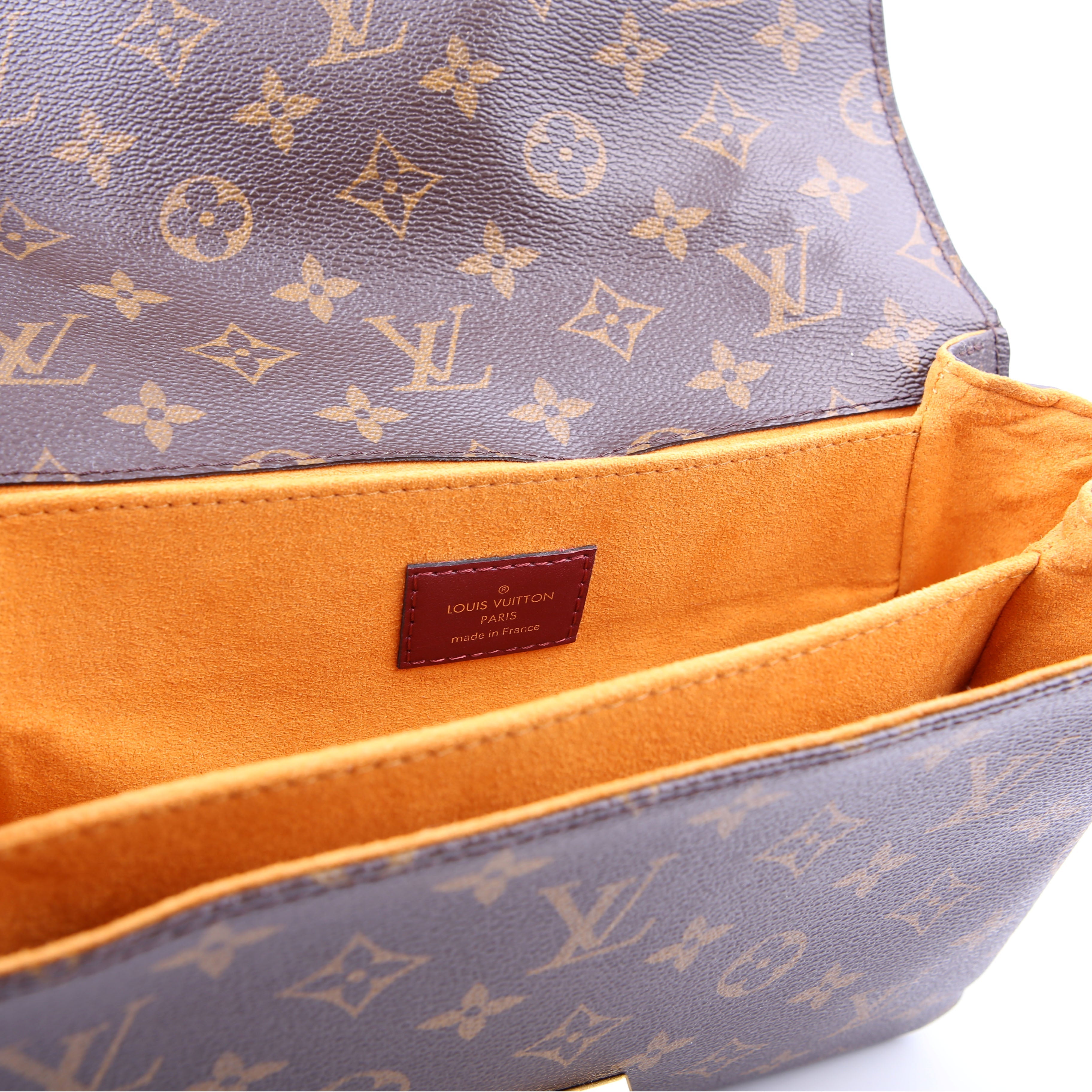 Pochette Metis Monogram Braided Orange/Berry