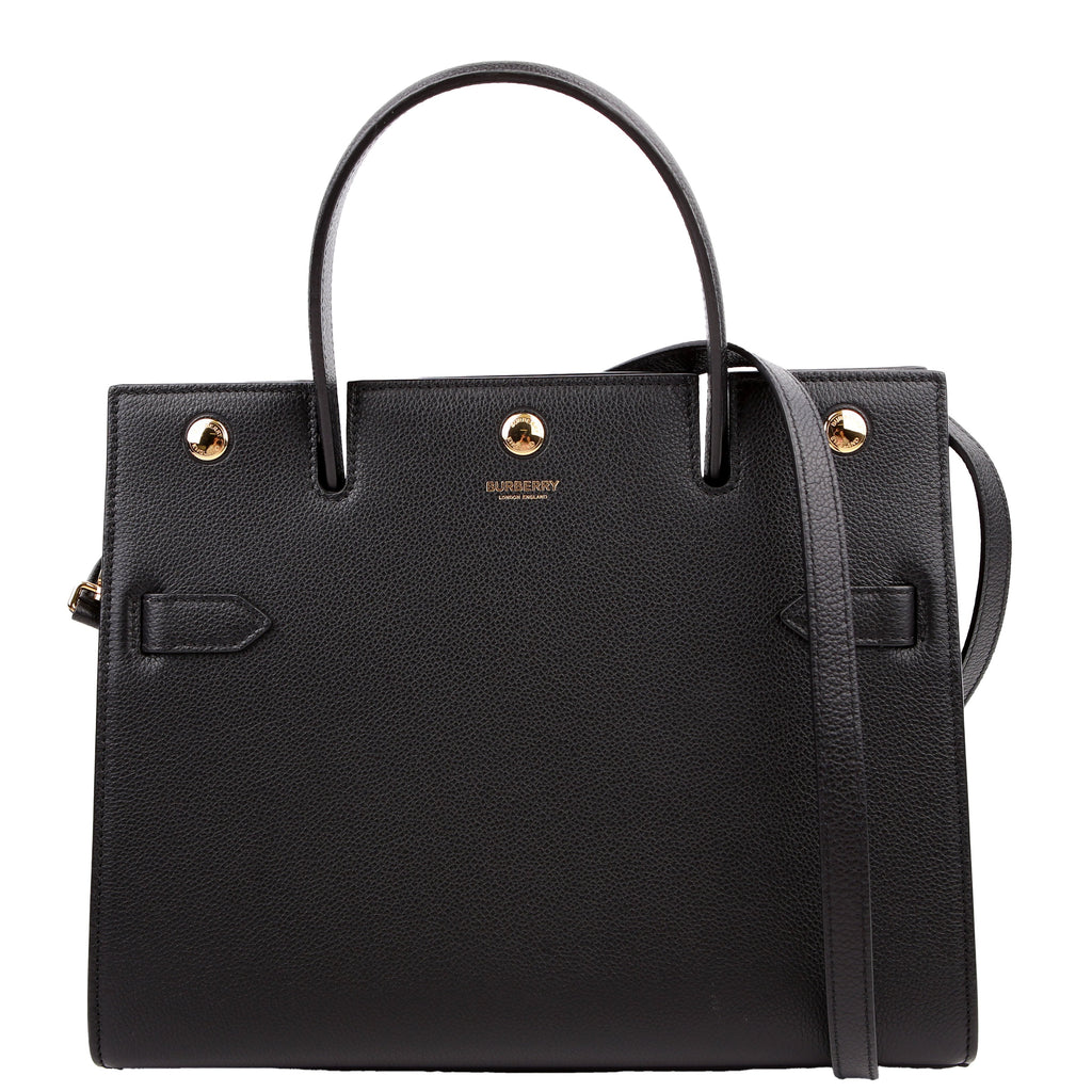 Title Bag Small Grain Leather Black