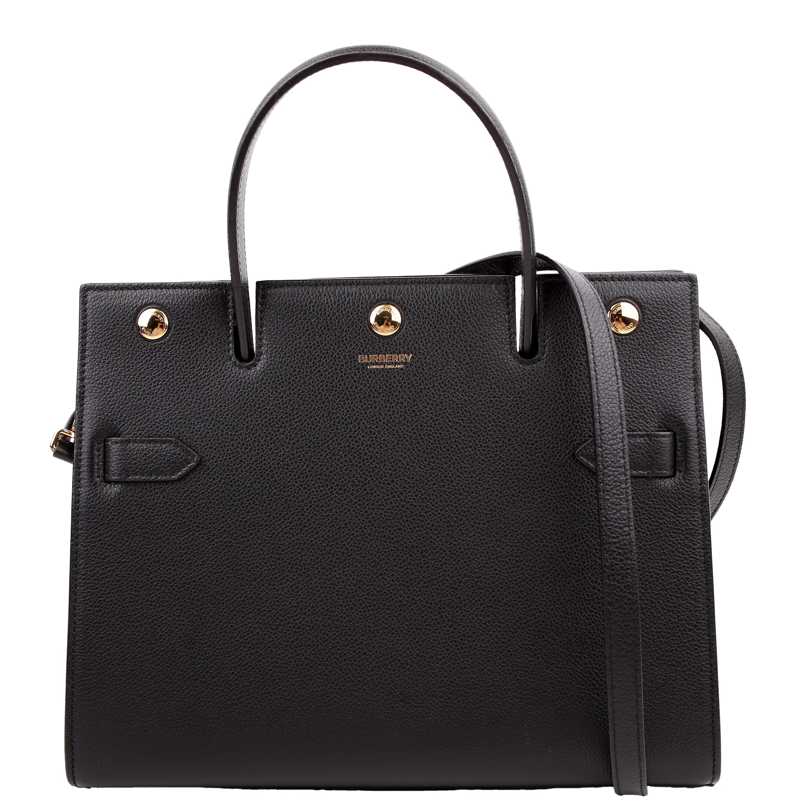 Title Bag Small Grain Leather Black