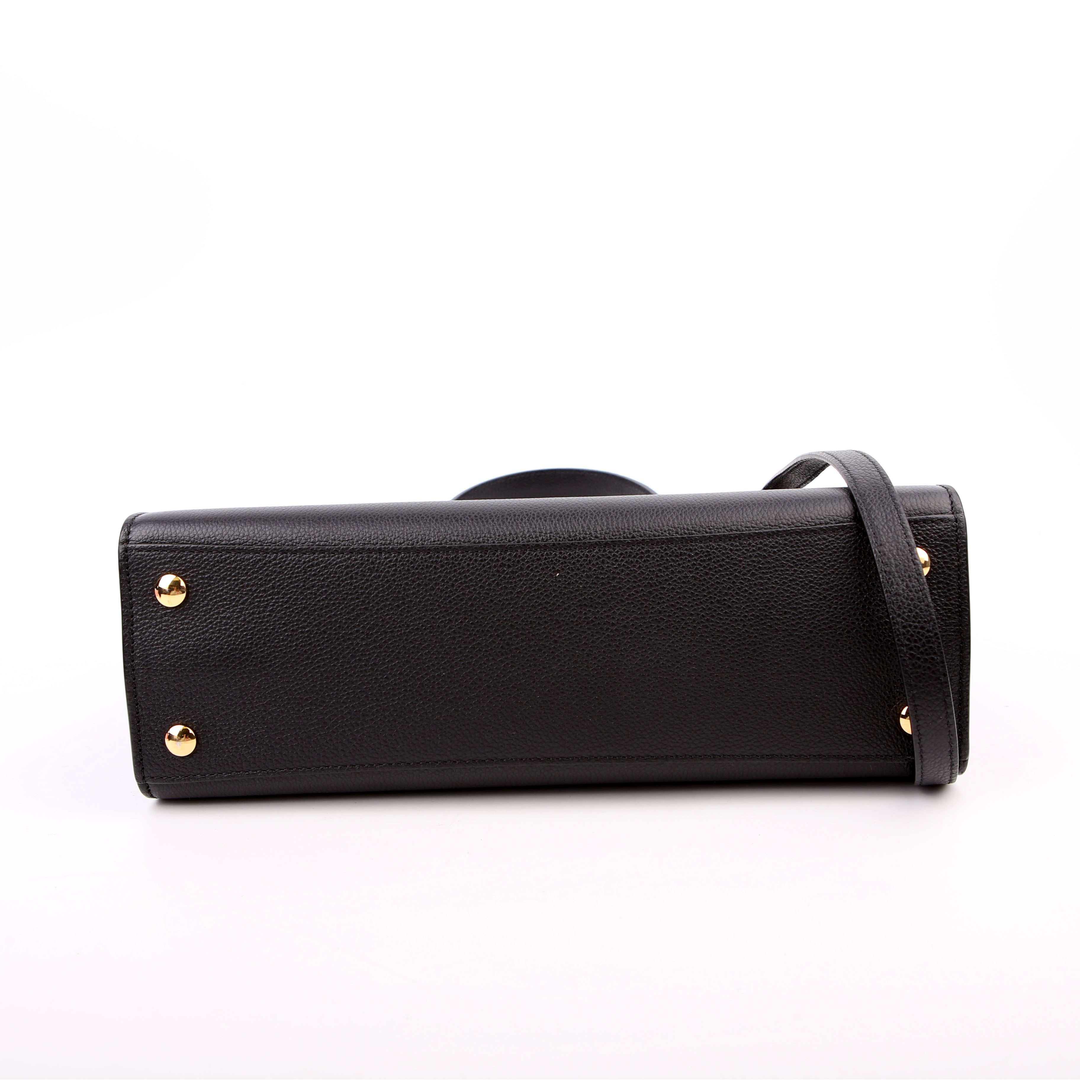 Title Bag Small Grain Leather Black