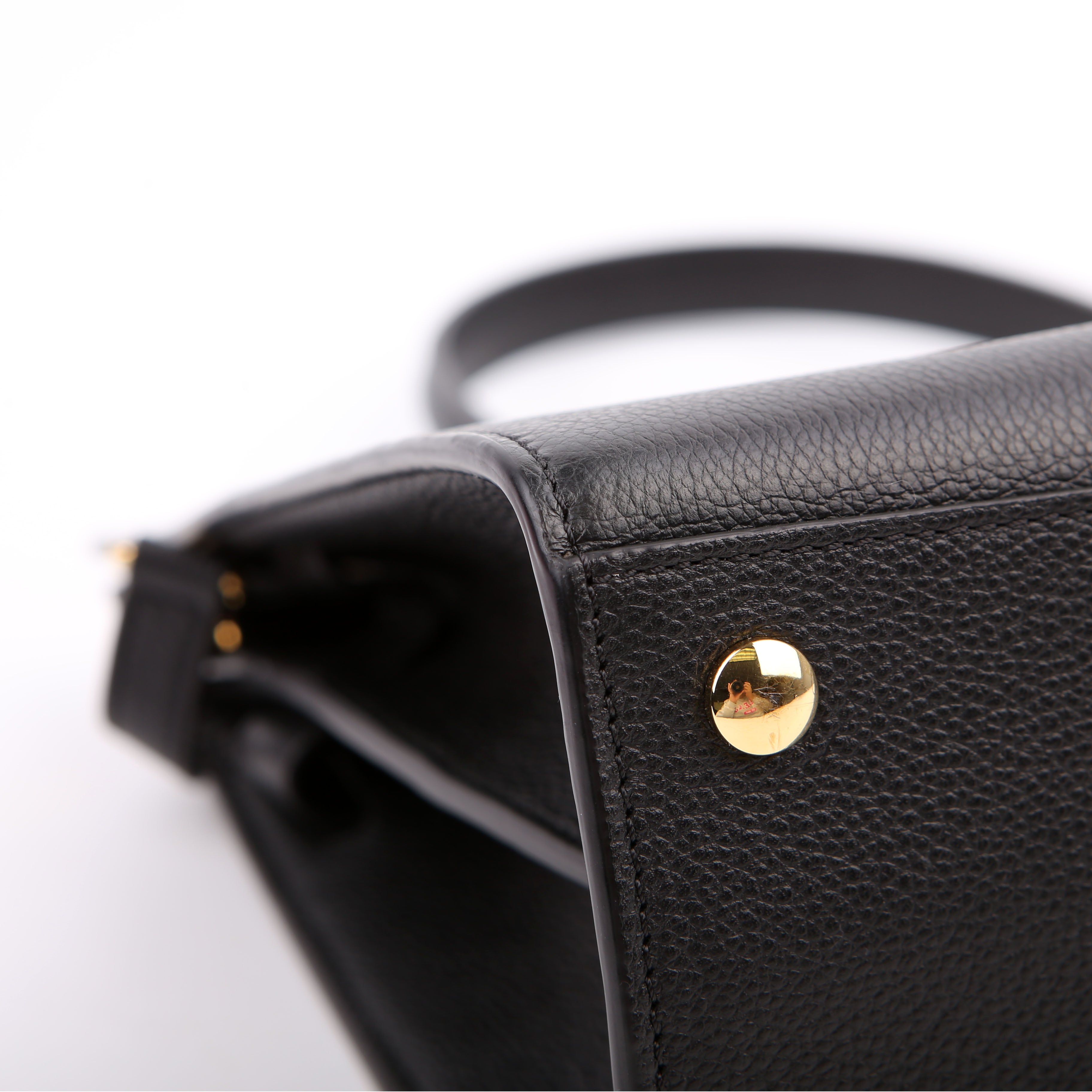 Title Bag Small Grain Leather Black