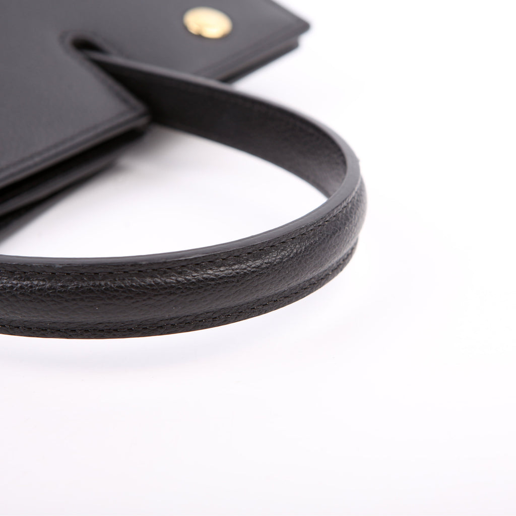 Title Bag Small Grain Leather Black