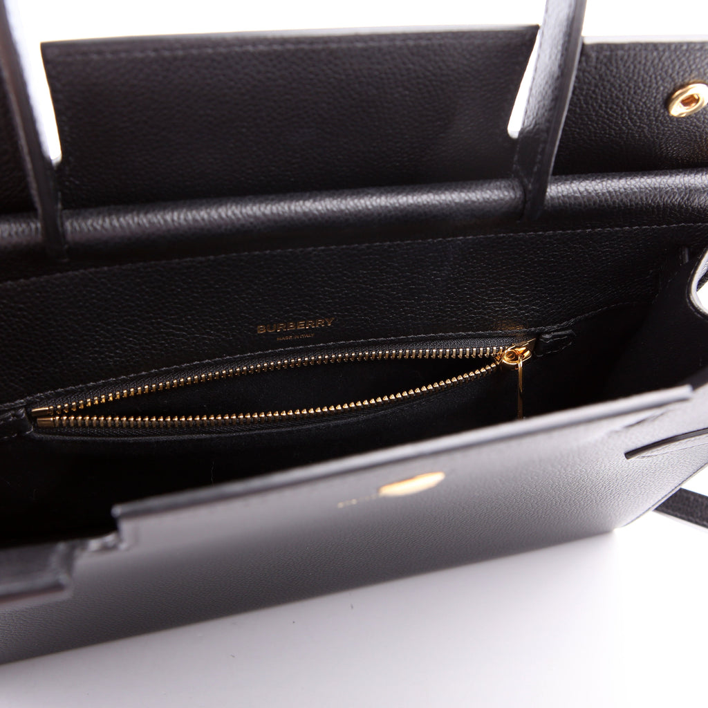 Title Bag Small Grain Leather Black