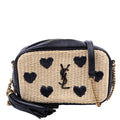 Lou Camera Bag Raffia Tan/Black
