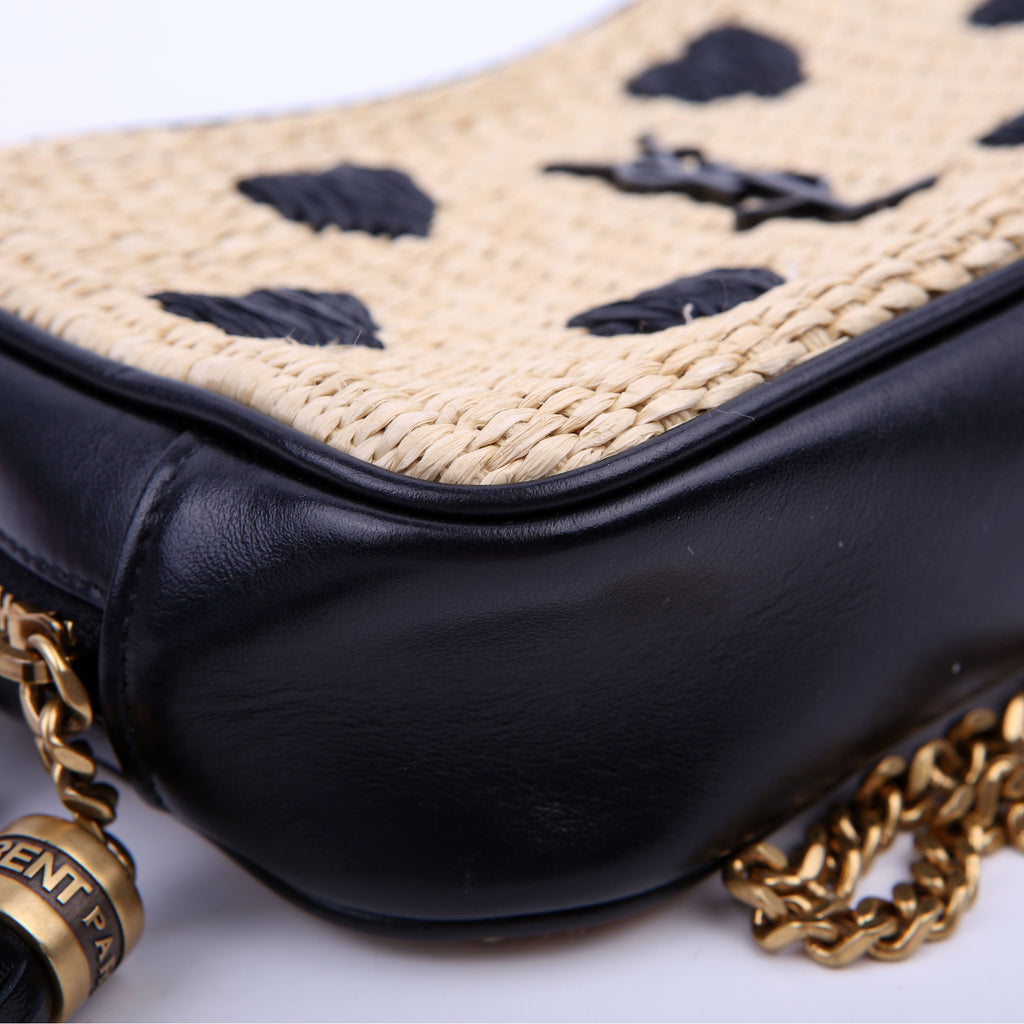Lou Camera Bag Raffia Tan/Black