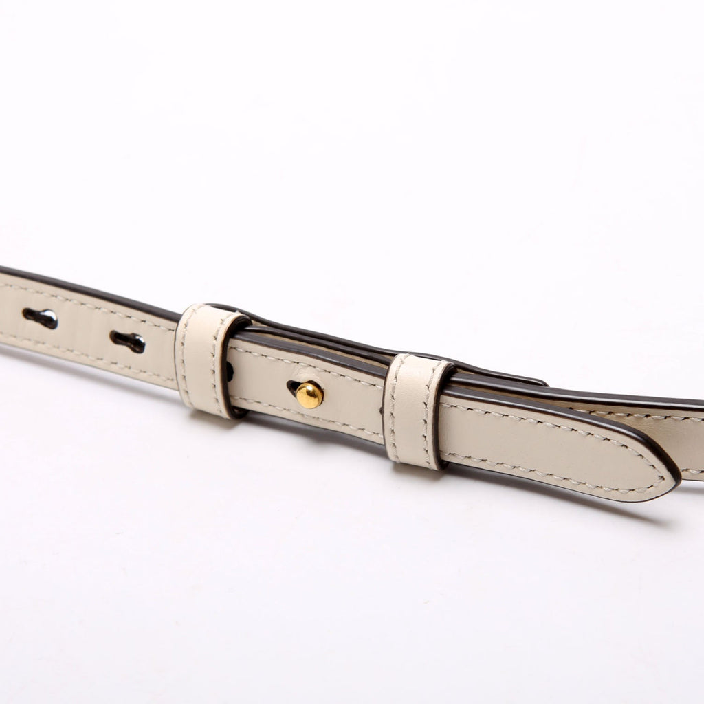 447632 Marmont Small Leather Camera White/Gold