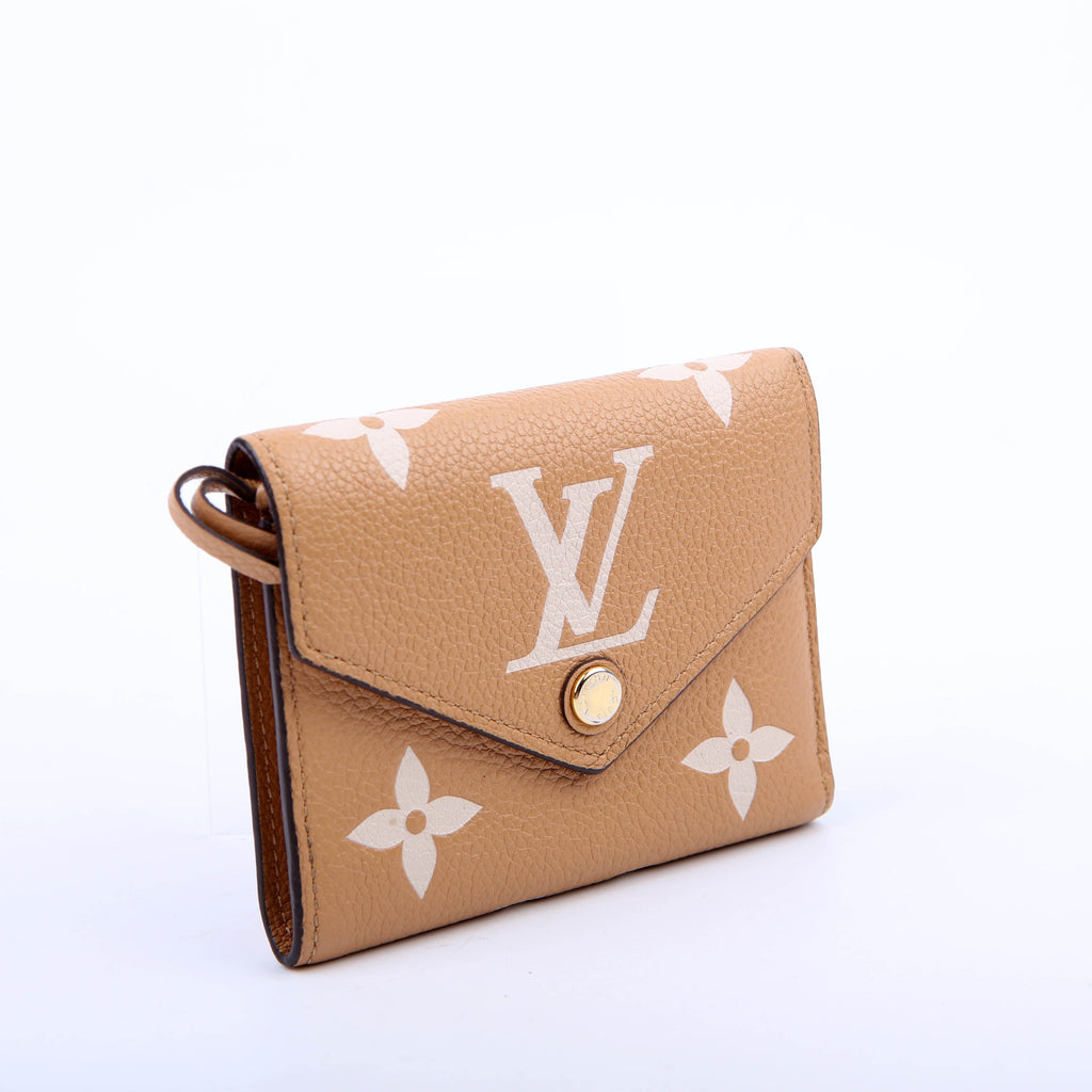 Victorine Wallet Bicolor Empreinte Tan