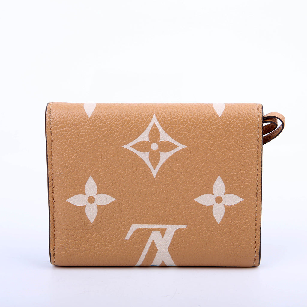 Victorine Wallet Bicolor Empreinte Tan