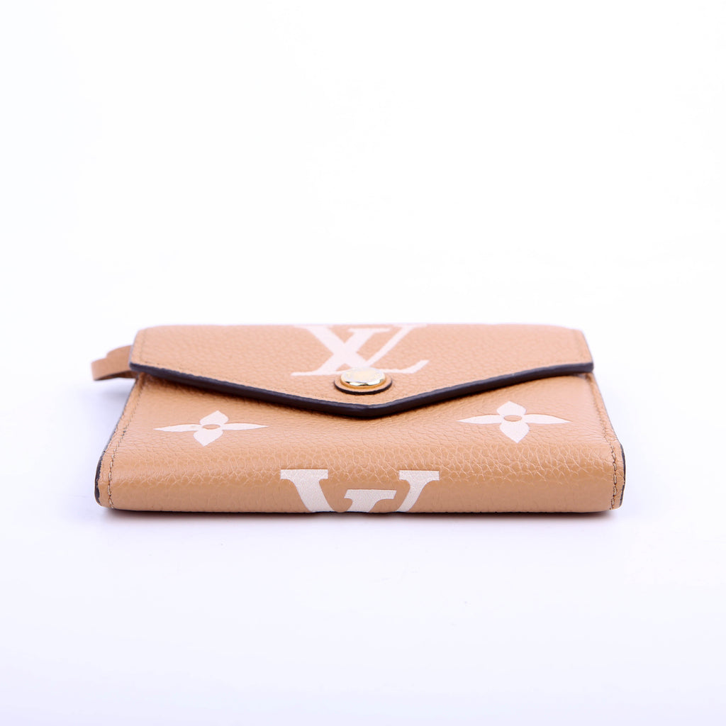 Victorine Wallet Bicolor Empreinte Tan