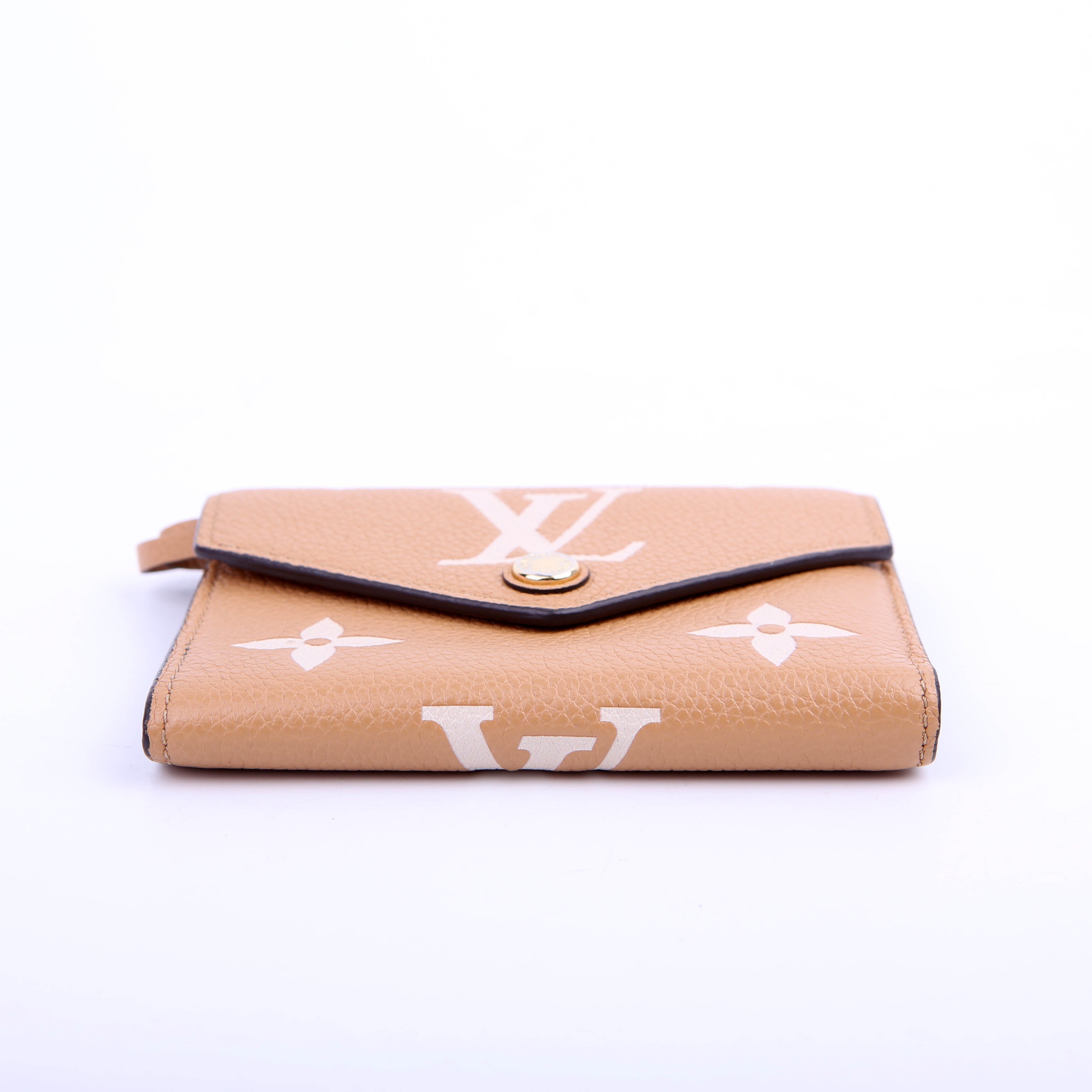 Victorine Wallet Bicolor Empreinte Tan