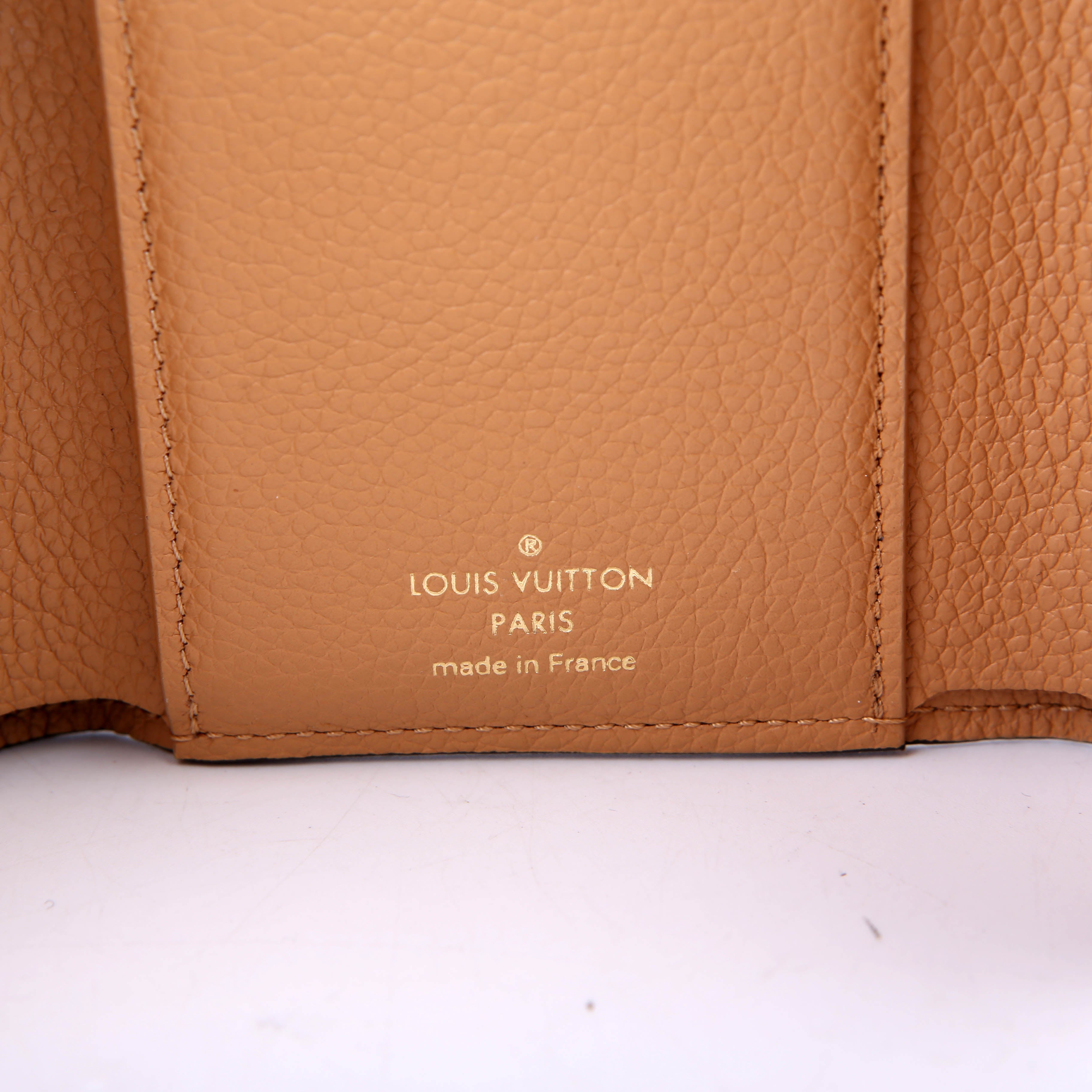 Victorine Wallet Bicolor Empreinte Tan
