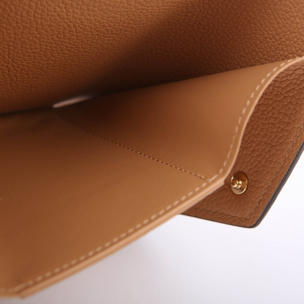 Victorine Wallet Bicolor Empreinte Tan