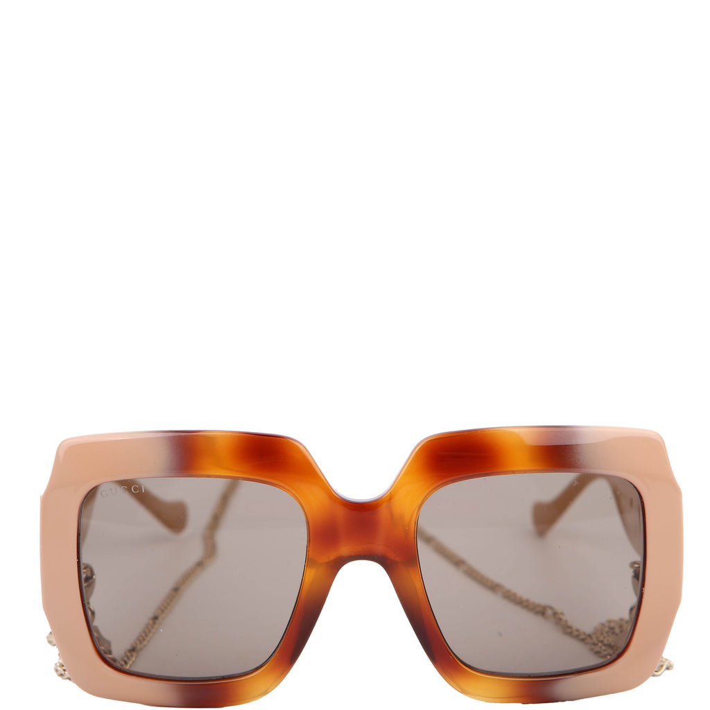 Gucci GG1022S Oversized Sunglasses Tan/Brown
