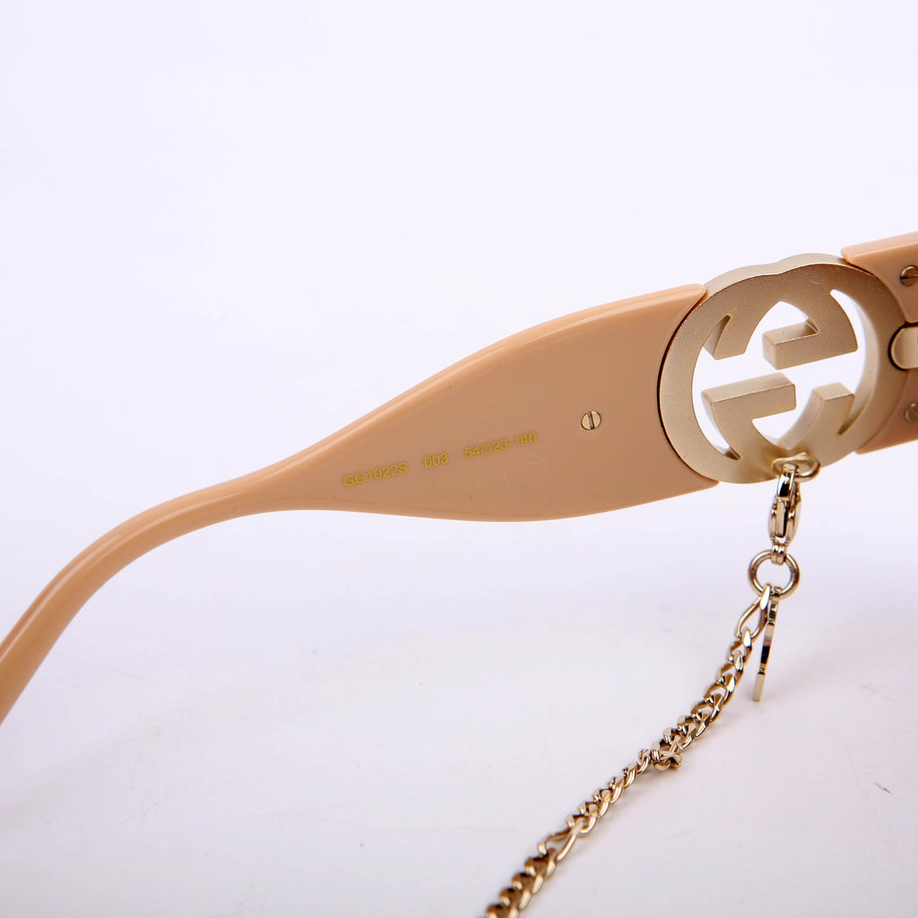 Gucci GG1022S Oversized Sunglasses Tan/Brown